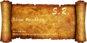 Sisa Rozália névjegykártya