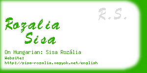 rozalia sisa business card